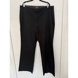 Lane Bryant Women Black Straight Leg Dress Pants Trousers 22 Tall NWT 006013